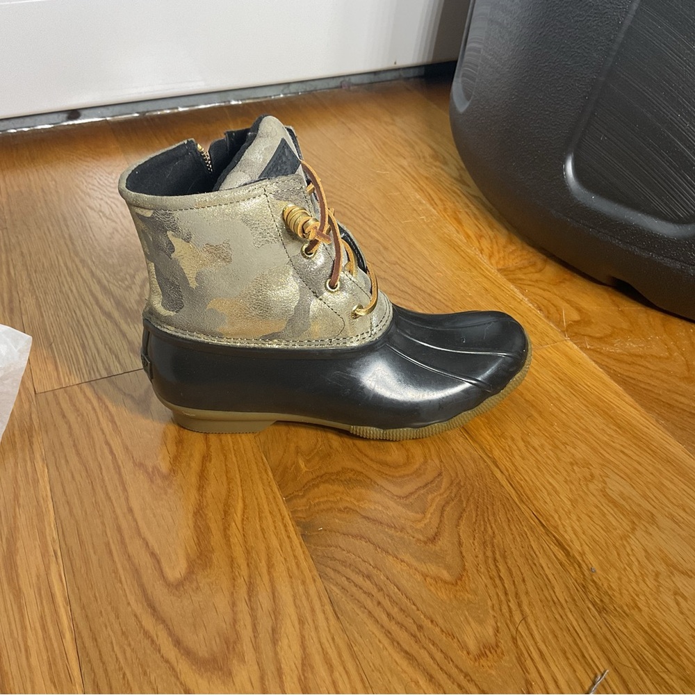 Sperry Saltwater Camo Olive Boots